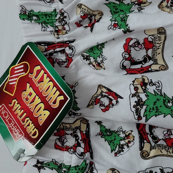Perfection Santa and Tree Print Boxer Shorts - Picture 2 of 6